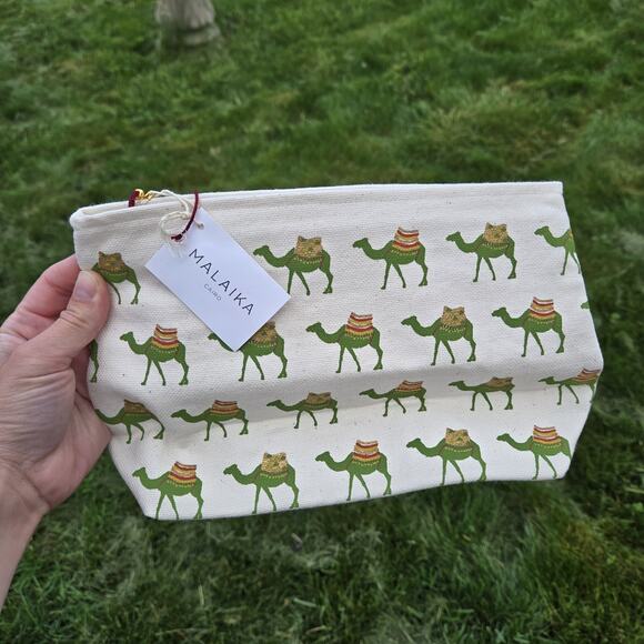 Malaika Cairo Camel Toiletry Make Up Bag - Picture 1 of 6